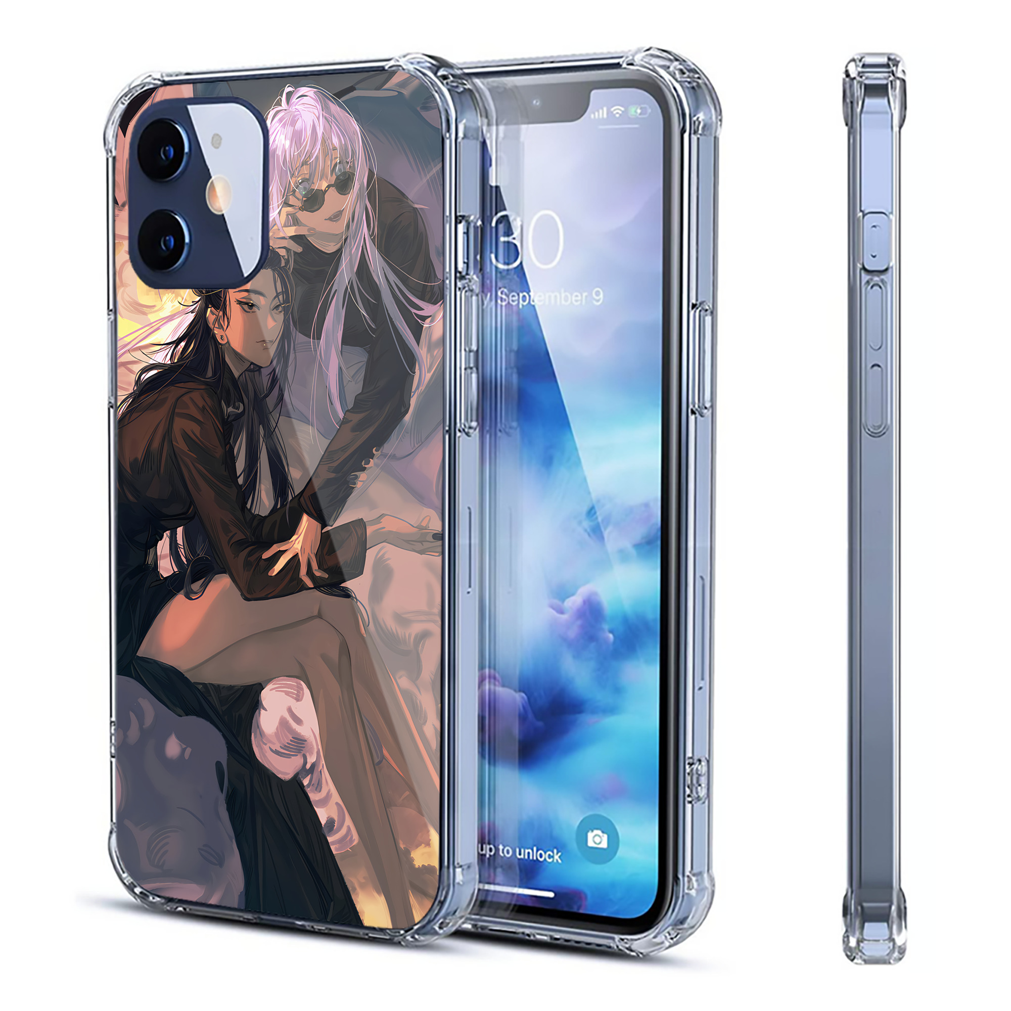 （画像用） 呪術廻戦 Jujutsu Kaisen 【iPhone 12シリーズ対応】透明スマホケース（クリアソフトケース）